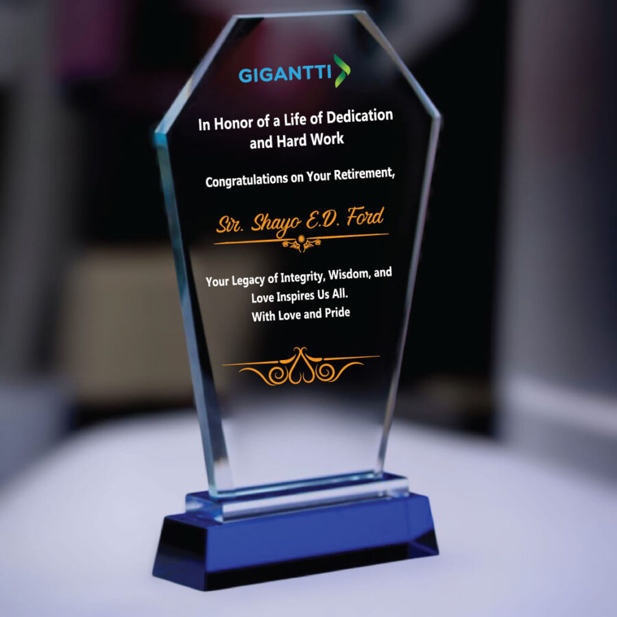 Personalized Crystal Plaque