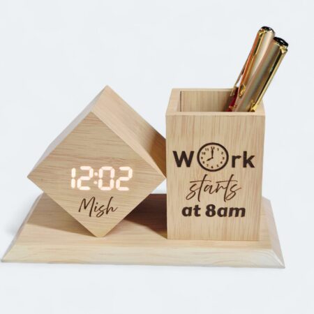 Time Display Desk Organizer