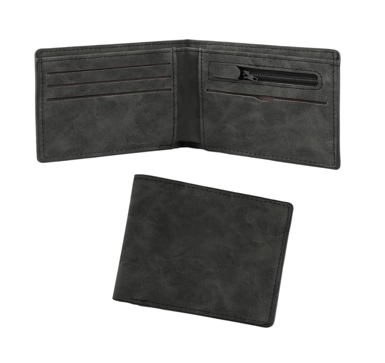 Dark Grey Soft Leather Wallet