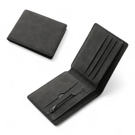 Dark Grey Soft Leather Wallet
