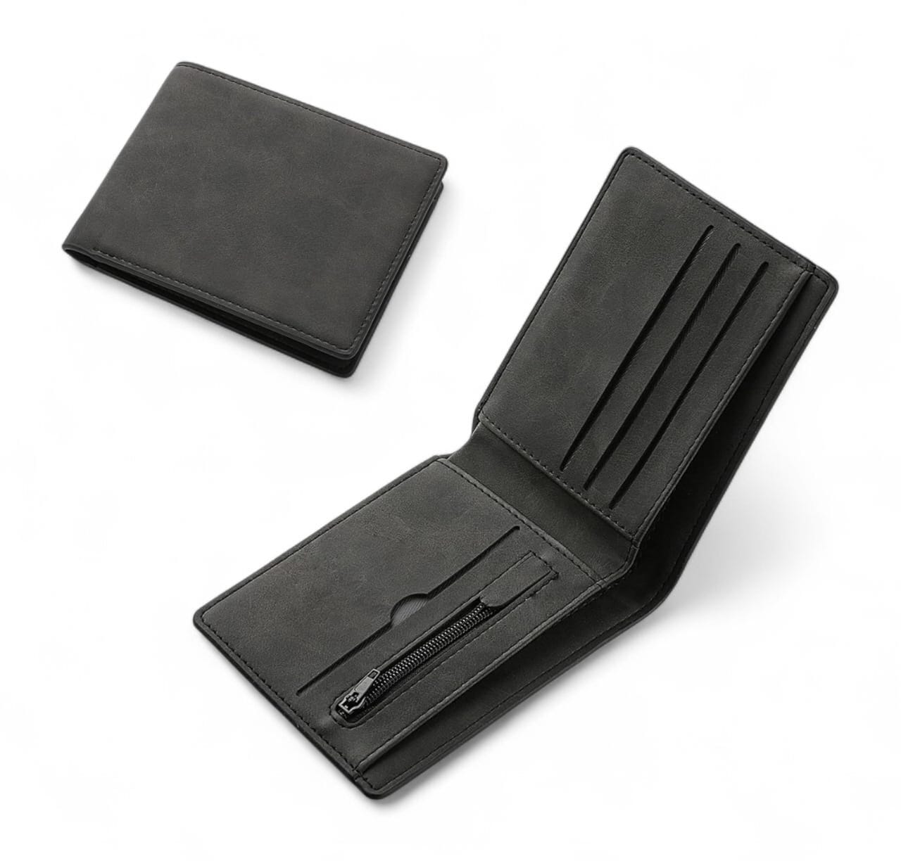 Dark Grey Soft Leather Wallet
