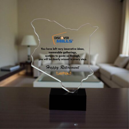 Kenyan Map Crystal Award Trophies