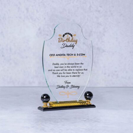 Personalized Crystal Glass Award Trophies