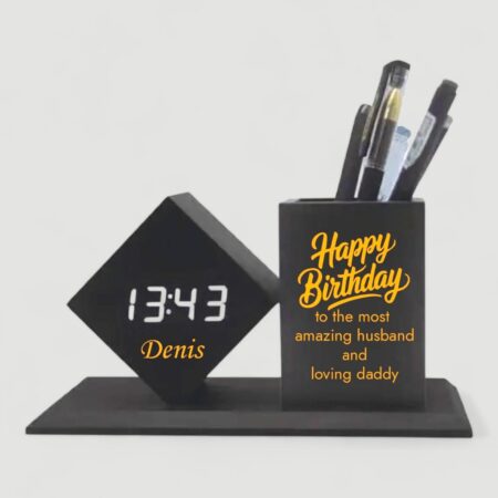 Black Wooden Pen Holders