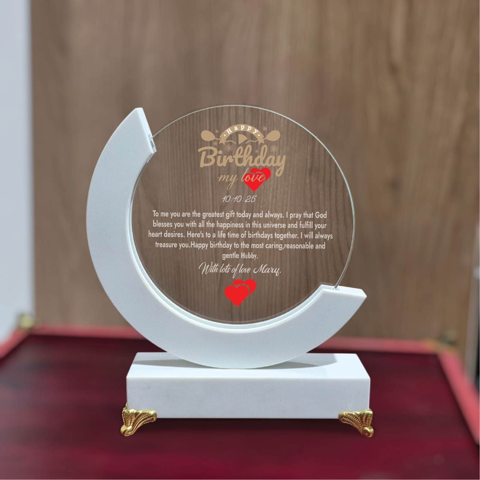 Round Crystal Award Trophies