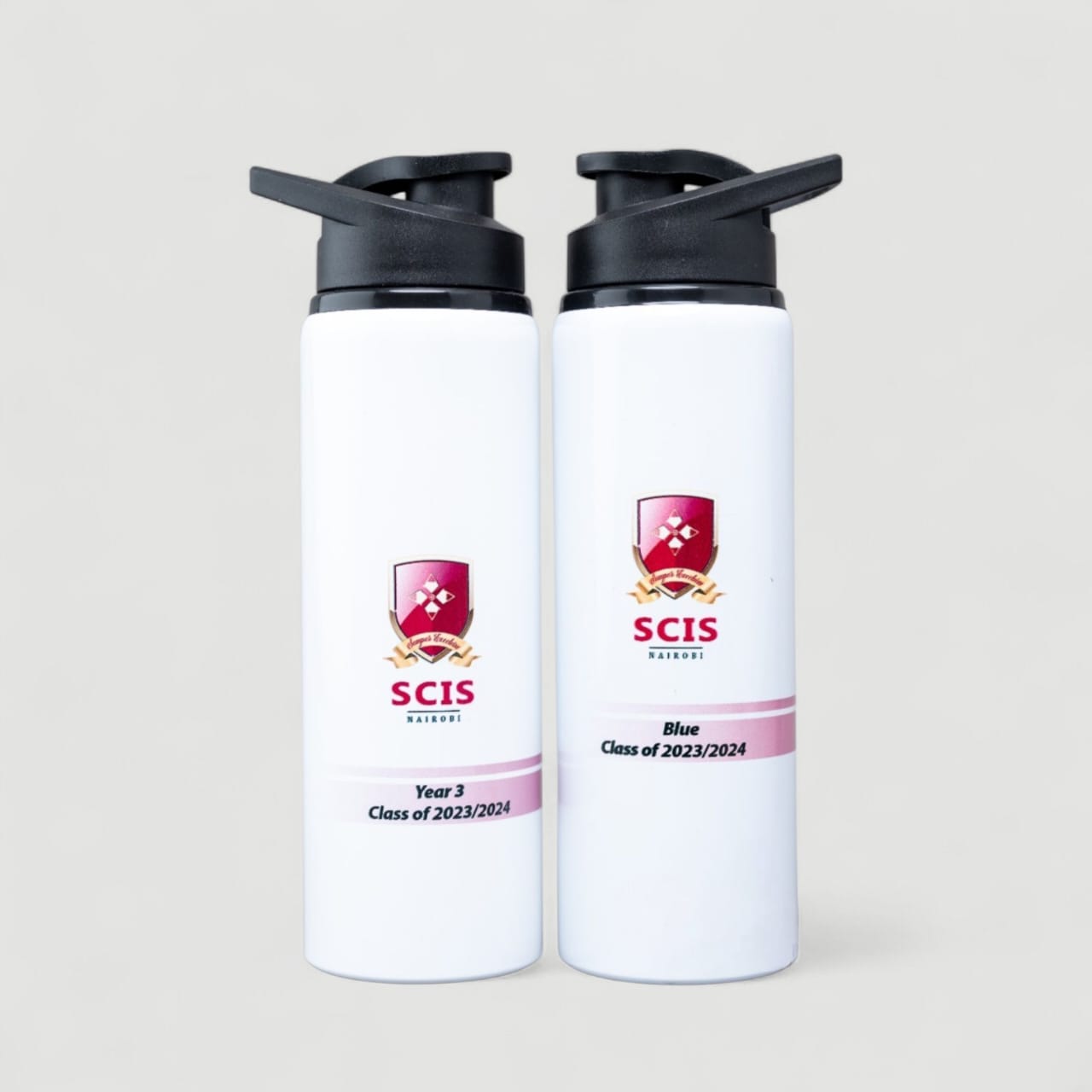 White Metal Water Bottles