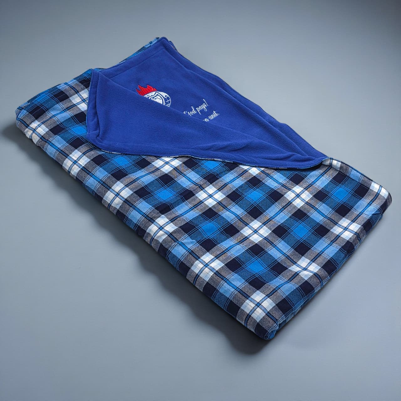 Personalized Plaid Maasai Fleece Blanket - Image 2