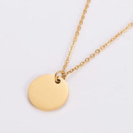 Engraved Gold Necklace For Valentine's Day