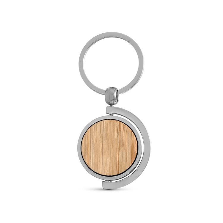 Personalized Eco-Friendly Bamboo & Stainless Steel Key Holder - Image 2