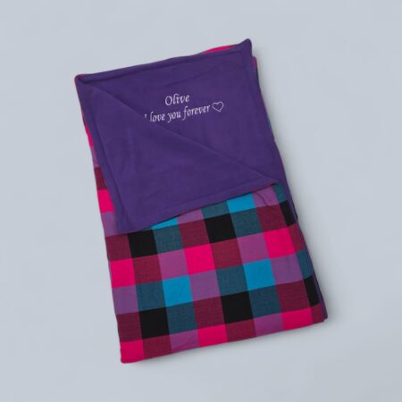 Personalized Plaid Maasai Fleece Blankets
