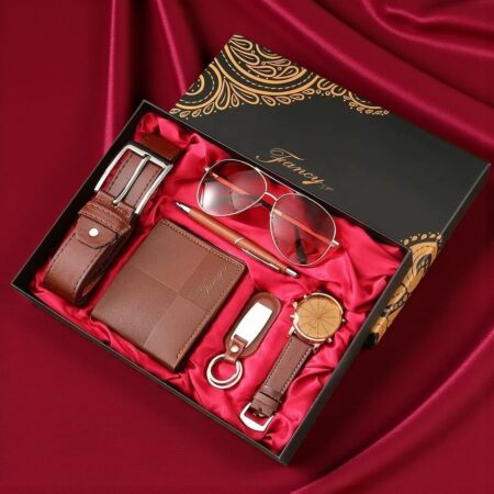 Men Watch Wallet Belt Set