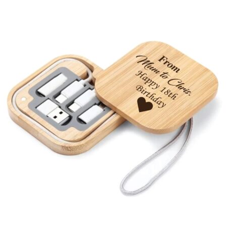 Personalized Wooden Cable Organizer