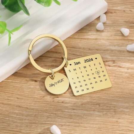Custom Engraved Date Key Rings