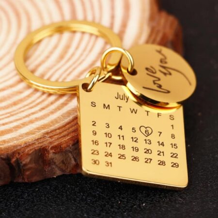 Custom Engraved Date Key Rings