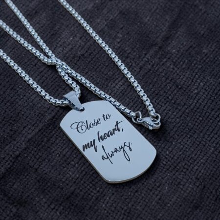 Personalized Men’s Dog Tag Pendant Necklace