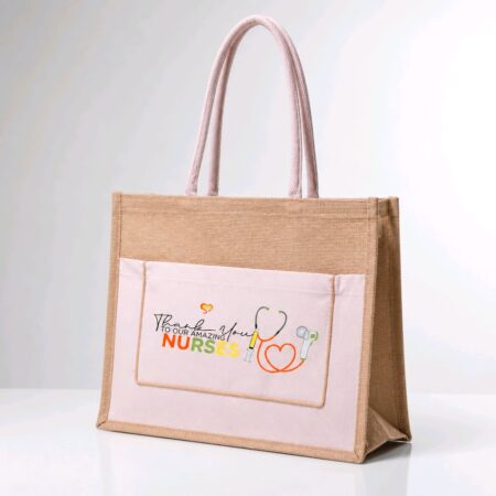 Personalized Jute Tote Bag For Nurses