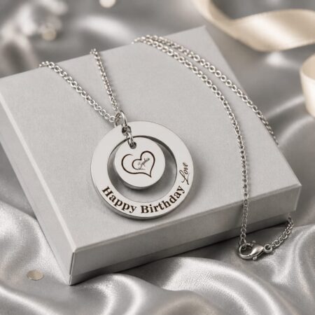 Personalized Round Pendant Necklace