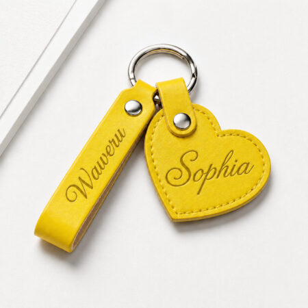 Heart Leather Keychains