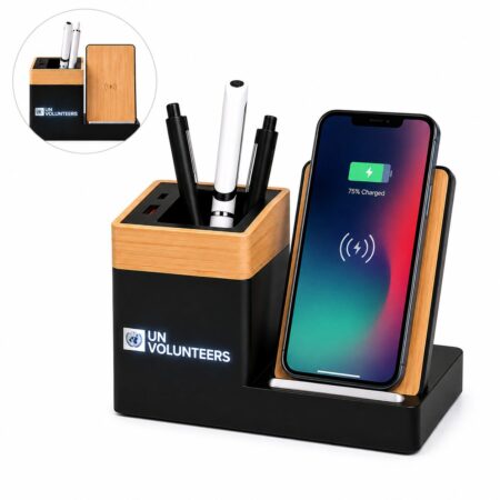 Desk Organizer With Wireless Charger