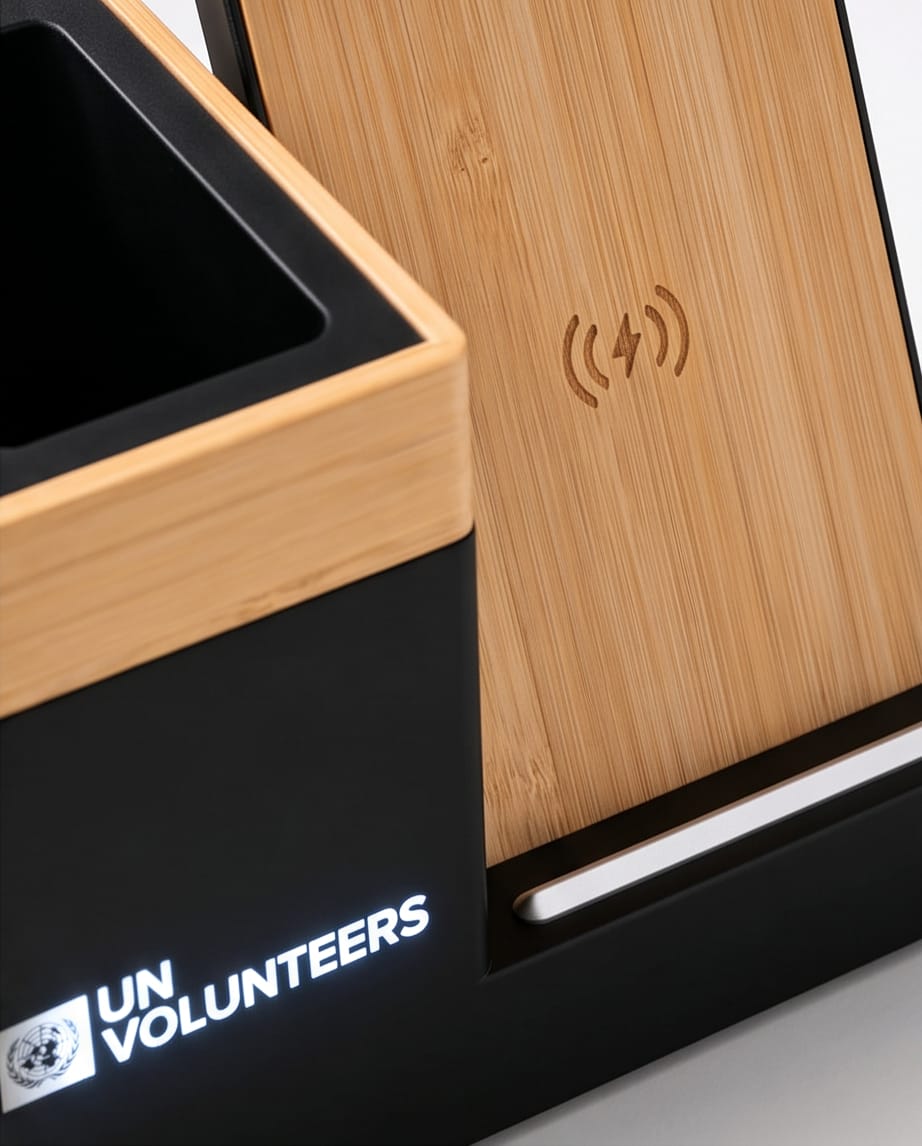 Desk Organizer With Wireless Charger