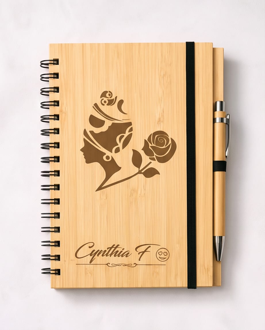Engraved Wooden Notebooks