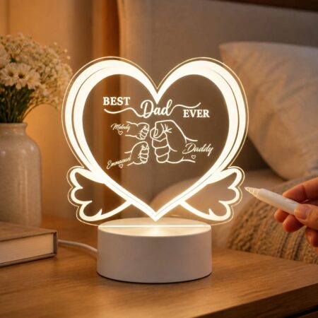 Personalized Acrylic LED Lamp for Dad